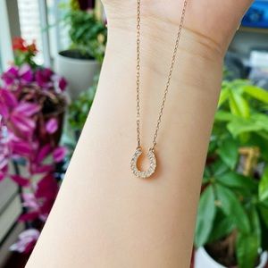 Swarovski Rose Gold Horseshoe Necklace